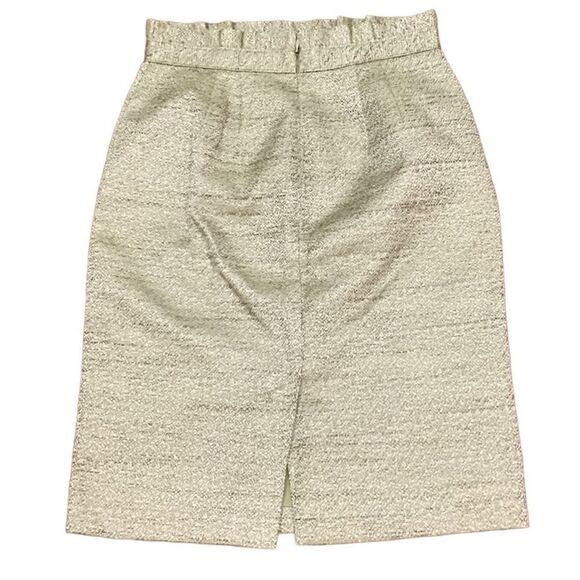 Classiques Enrier Pencil Skirt Green Sz 6 paperbag waist detail - Picture 9 of 14